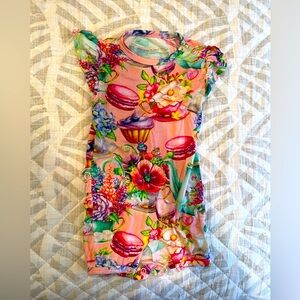 Posh peanut macaroon romper (shorts)
